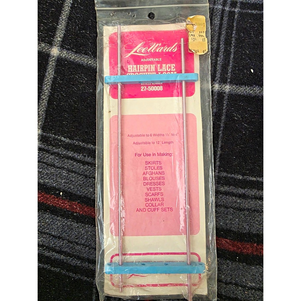 Vintage LeeWards Adjustable Hairpin Lace Crochet Loom 8 Widths MPN 27-50008